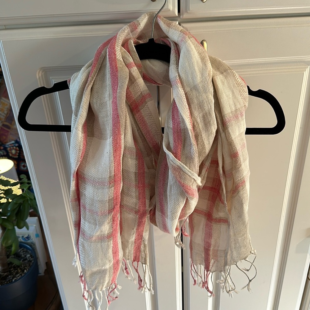 100% linen scarf